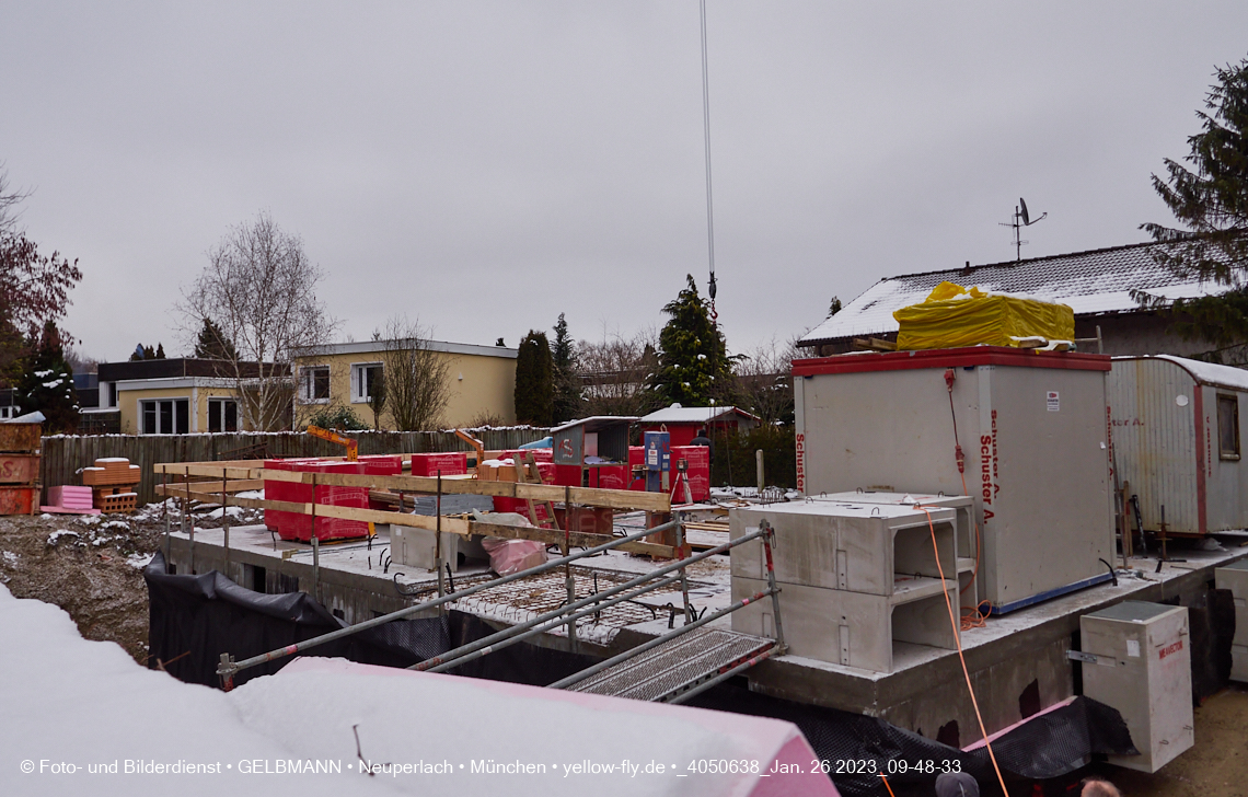 26.01.2023 - Neubau eines Mehrfamilienhause in der Niederalmstraße 16 in Neuperlach-Trudering